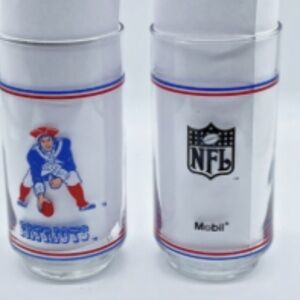 4 NE Patriots NFL VINTAGE glasses